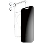 Zestaw ochronny CARE by PanzerGlass      Flagship Privacy 3w1 Etui+Szkło Prywatyzujące+Lens do iPhon - imagine 4