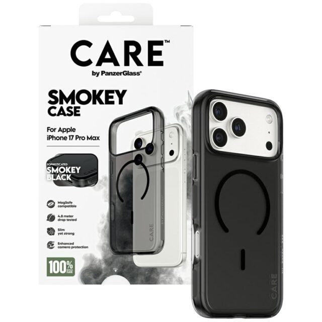 CARE by PanzerGlass Flagship Urban Explorer case with Black MagSafe for iPhone 17 Pro Max smoke - imagine 4
