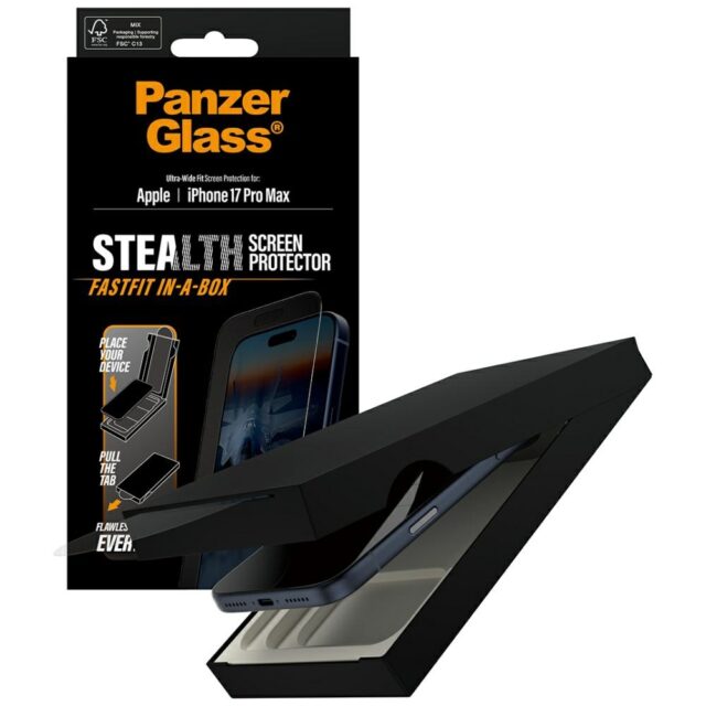 PanzerGlass Stealth Ultra-Wide Fit Fastfit Tempered Glass for iPhone 17 Pro Max - imagine 4