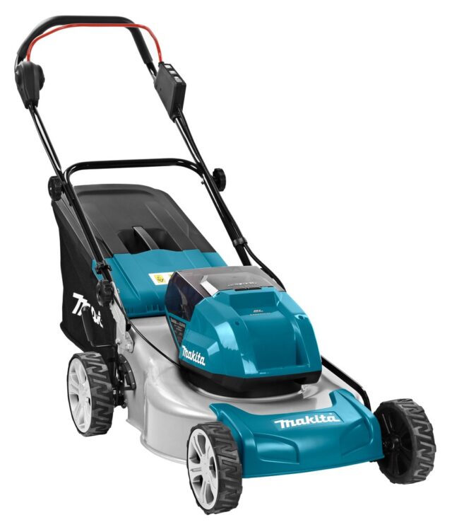 Makita DLM460PT2 lawn mower Walk behind lawn mower Battery Black  Blue  Grey - imagine 4