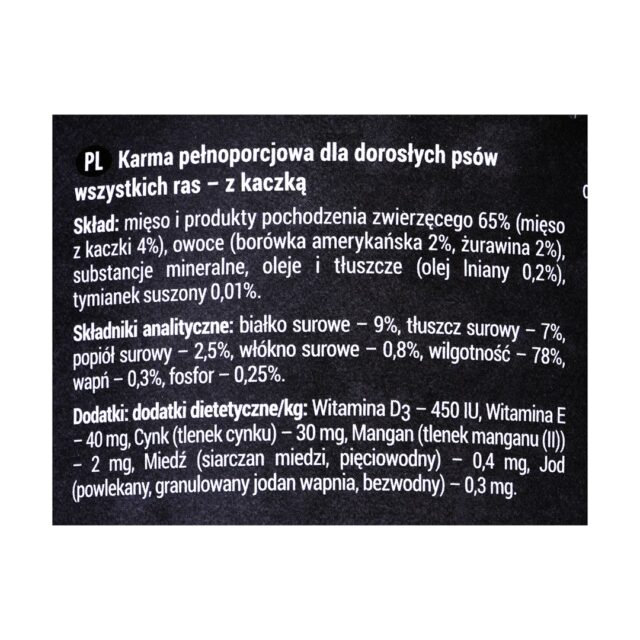 Dolina Noteci RAFI duck  blueberry  cranberry - Wet dog food 400 g - imagine 2