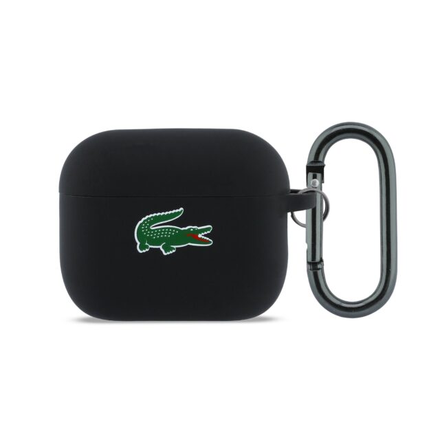 Case Lacoste Silicone Croc Logo AirPods  Pro 3 black - imagine 5