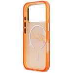 Case Karl Lagerfeld IML Choupettes Karl  Script Logo MagSafe for iPhone 17 Pro Max orange - imagine 7