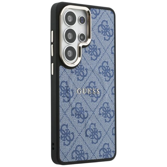 Etui Guess 4G Embossed Ring MagSafe do    Samsung Galaxy S26 Ultra niebieski - imagine 4