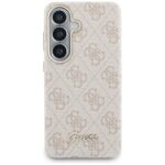 Guess PU 4G Script Metal Logo Magnetic Zadní Kryt pro Samsung Galaxy S26 Pink - imagine 4