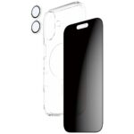 Zestaw ochronny CARE by PanzerGlass      Flagship Privacy 3w1 Etui+Szkło Prywatyzujące+Lens do iPhon - imagine 4