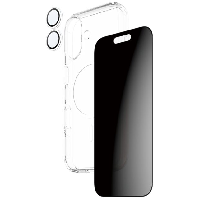 Zestaw ochronny CARE by PanzerGlass      Flagship Privacy 3w1 Etui+Szkło Prywatyzujące+Lens do iPhon - imagine 4