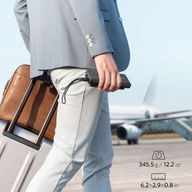 POWER BANK USB 20000MAH BLACK/A1365G11 ANKER - imagine 3