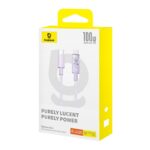Baseus Gem USB C to USB C fast charging cable 2 m 100 W Purple - imagine 6