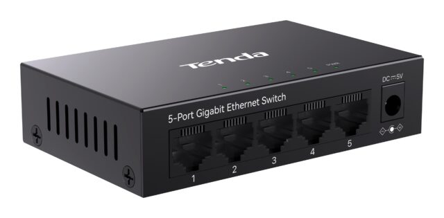 Tenda TEG1005M network switch Unmanaged L2 Gigabit Ethernet (10/100/1000) Black - imagine 2