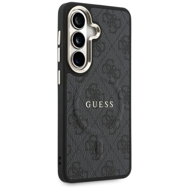 Guess PU Leather 4G Gold Frame Magnetic Zadní Kryt pro Samsung Galaxy S26 Black - imagine 5