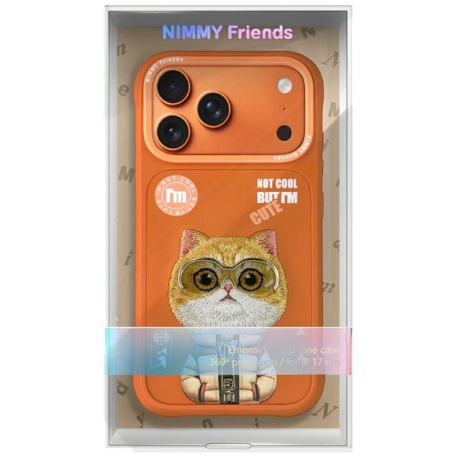 Etui Nimmy Cool&Cute 2.0 Cat do iPhone    17 Pro pomarańczowy - imagine 7