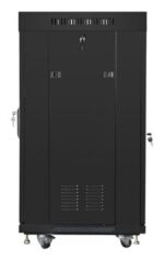 Lanberg FF01-6622-12BL rack cabinet 22U Freestanding rack Black - imagine 4