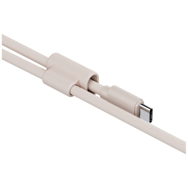 ENERGEA Lasso Lanyard Cable USB-C Phone Lanyard - USB-C 1.5m 240W Sand - imagine 3