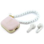 Earphones TWS Guess Pearl Strap pink