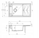 1-bowl magnetic granite sink with drainer - imagine 2