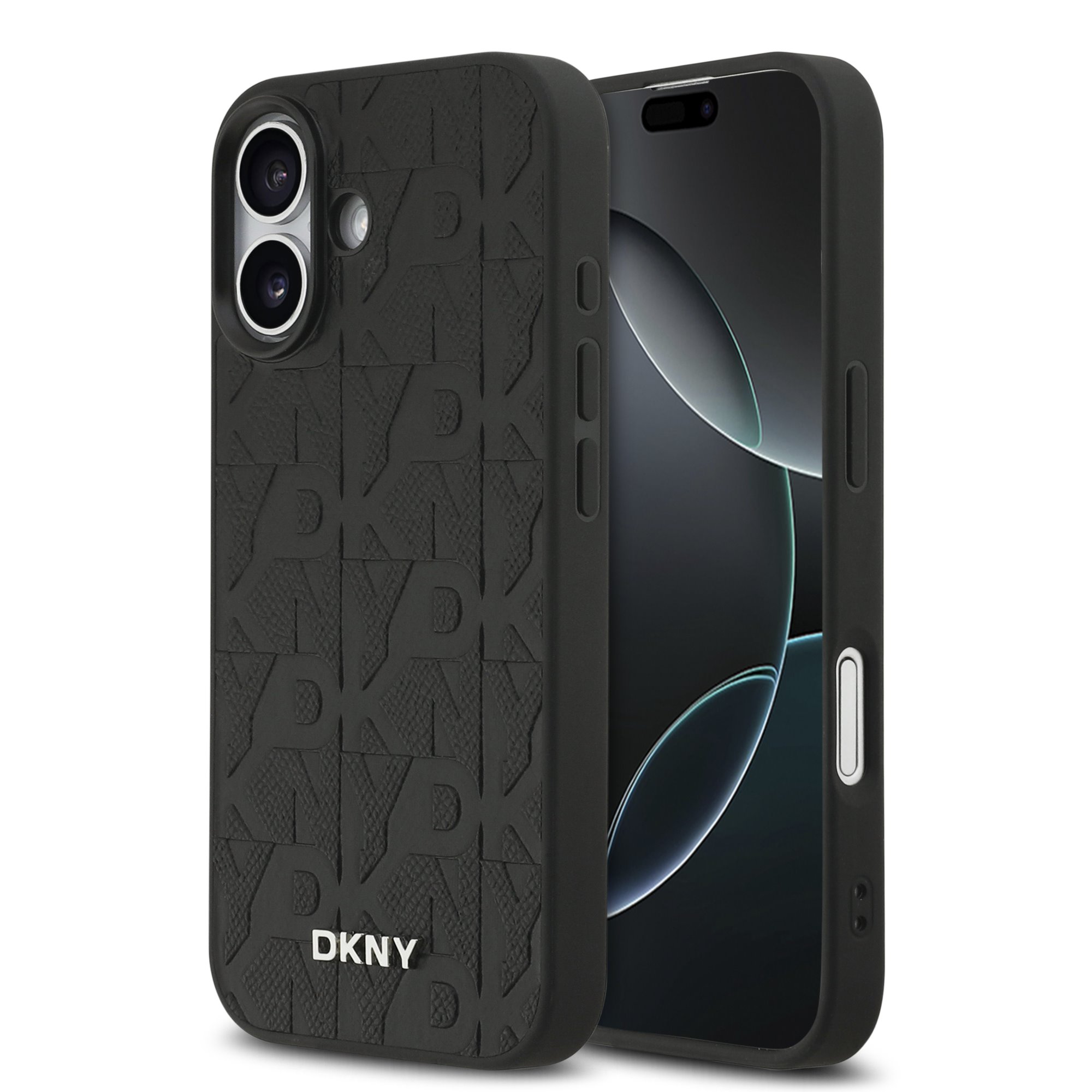 cps-566cd2885ef29388fef0e8809d7a7f34-2026-03-09-13-46-23 DKNY PU Leather Grid Pattern Magsafe Zadní Kryt pro iPhone 17 Black - imagine 1