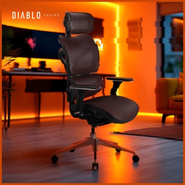 Ergonomic chair Diablo Chairs V-Commander black - imagine 7