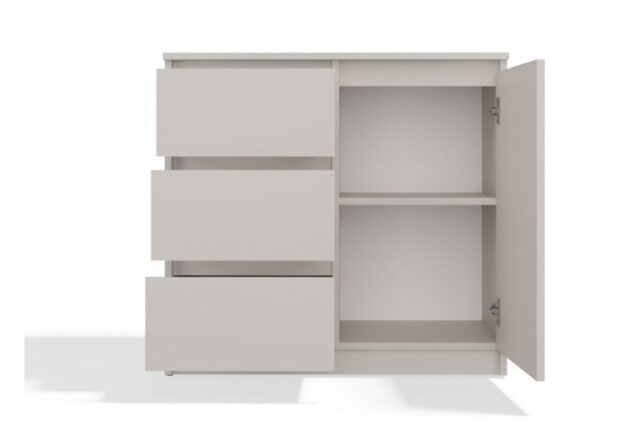 CHEST OF DRAWERS 1 DOOR 3 DRAWERS COLOUR CASHMERE - imagine 7