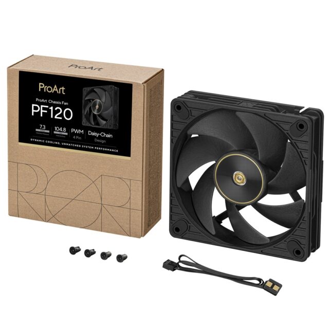 ASUS ProArt PF120 Fan PWM Black Computer case 12 cm 1 pc(s) - imagine 10