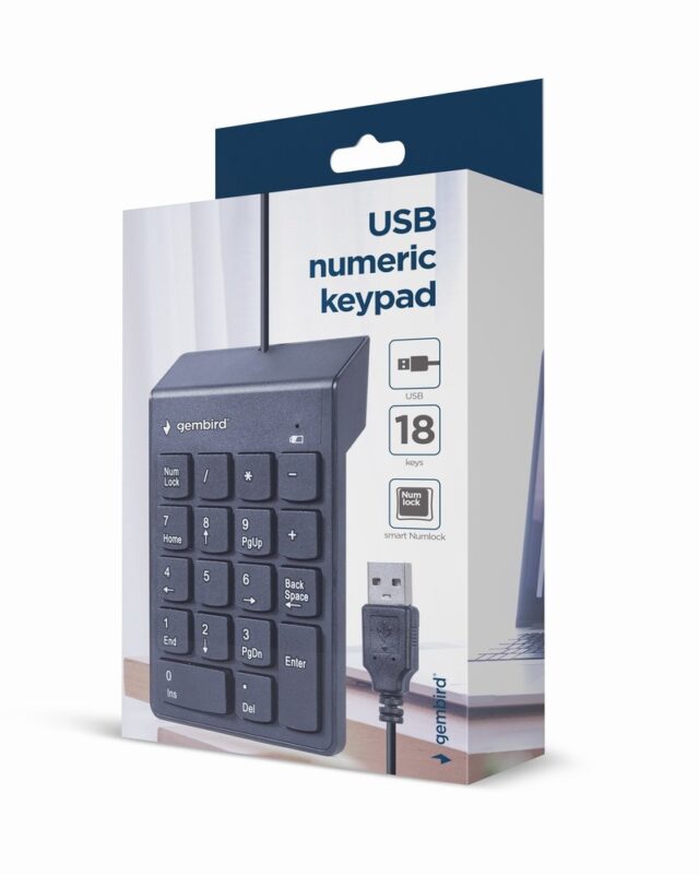 GEMBIRD KPD-U-03 USB numeric keypad  black - imagine 4