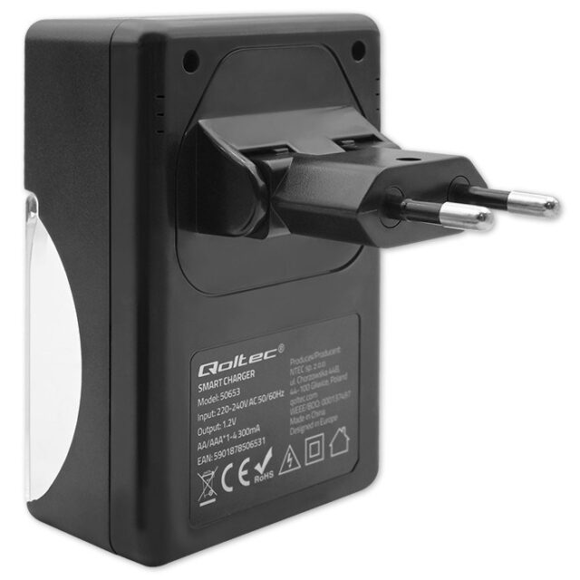 Qoltec 50653 Battery Charger for Ni-MH type R03/AAA R6/AA - imagine 8