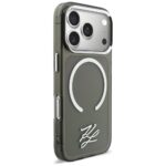 Etui Karl Lagerfeld IML KL Script Logo    MagSafe do iPhone 17 Pro Max czarny - imagine 4