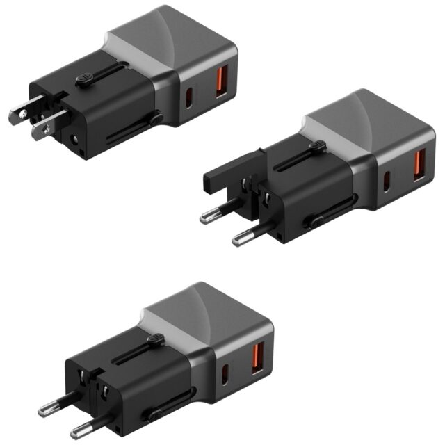 Adapter Energea TravelWorld 1A1C 25W black gunmetal - imagine 3