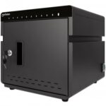 Manhattan iPad to 11  10-bay Charging Cabinet Desktop via USB-C  Also other tablets and smartphones (with device to USB-C cable)  Bays 264x22x235mm  Device charging cables not included (suggest USB-C cable 354868)  Cart  Lockable  EU/UK power cords