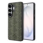 Lacoste PVC Blend Monogram Magnetic Zadní Kryt pro Samsung Galaxy S26 Ultra Khaki