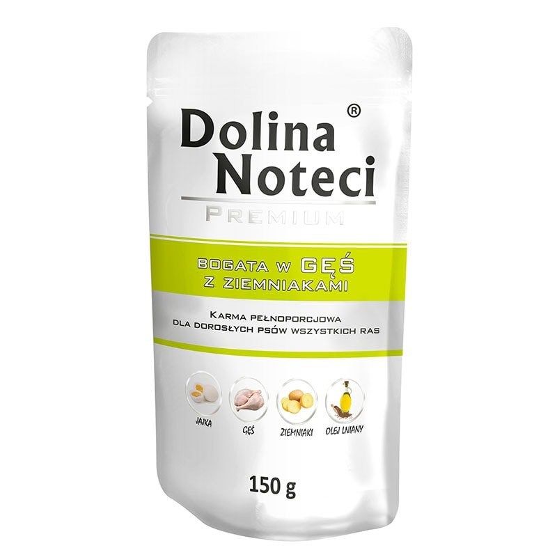 cps-5931a9d2860287467e1cca219a4ea53f-2026-03-28-18-37-44 DOLINA NOTECI Premium Rich in goose with potatoes - Wet dog food - 150 g - imagine 1