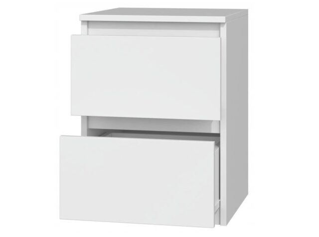 MALWA M2 WHITE BEDSIDE TABLE - imagine 3