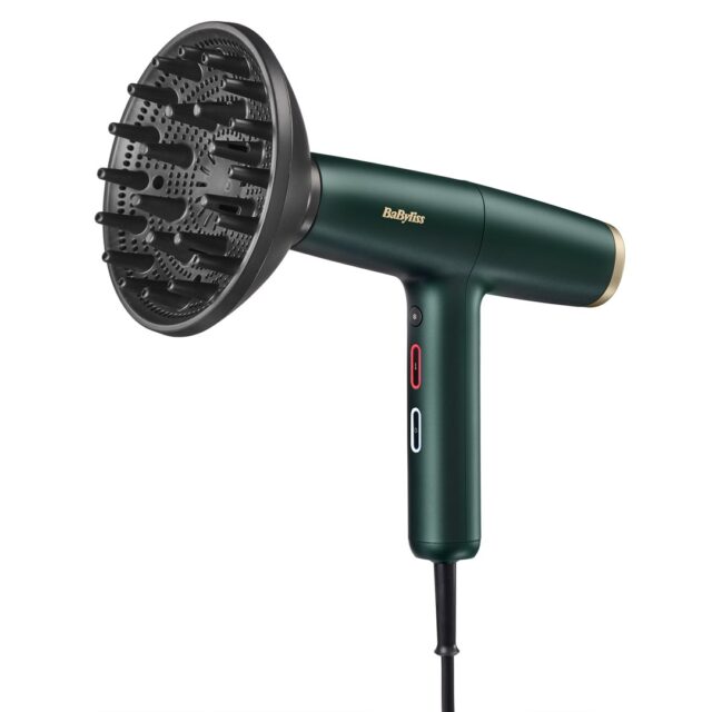 BaByliss Air Power Pro hair dryer 1700 W Gold  Green - imagine 5