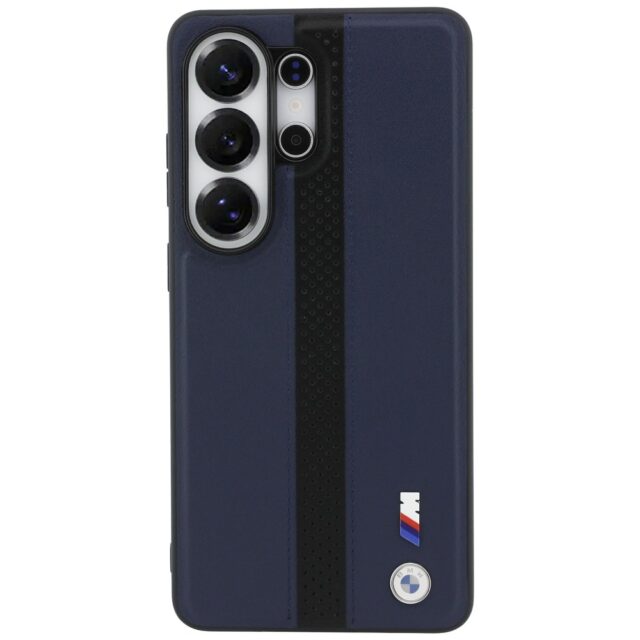 Case BMW Perforated Stripe Logo MagSafe  for Samsung Galaxy S26 Ultra navy blue - imagine 3