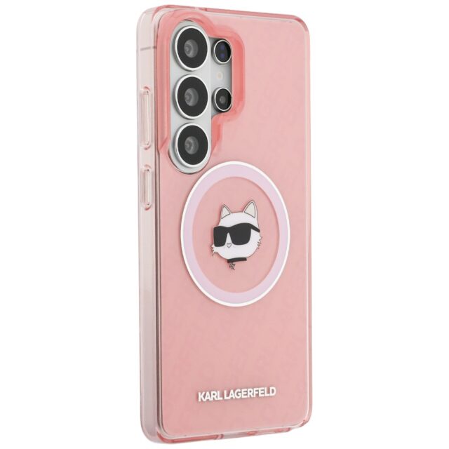 Case Karl Lagerfeld IML Repeated         Choupette MagSafe for Samsung Galaxy S26 Ultra pink - imagine 4