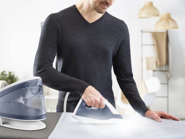 Tefal Express Optimal SV4110 2200 W 1.2 L Ceramic Express Glide Blue  White - imagine 2