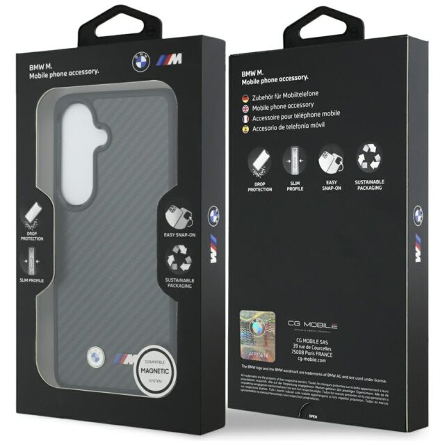 Case BMW M Kevlar Logo MagSafe for        Samsung Galaxy S26 black - imagine 8