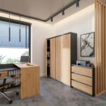 RS-80 HEMN OFFICE SHELVING UNIT  ANTHRACITE/ARTISAN OAK - imagine 6