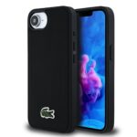 Case Lacoste Iconic Petit Pique Woven Logo MagSafe for iPhone 16e black - imagine 9
