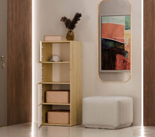 ALMA CHEST OF DRAWERS ARTISAN OAK/WHITE - imagine 8