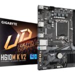 Gigabyte H610M K V2 | Processor family Intel | Processor socket LGA1700 | DDR5 | Supported hard disk drive interfaces M.2  SATA | Number of SATA connectors 2
