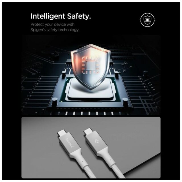 Kabel Spigen EB10015CC Essential USB-C    100W 1.5m biały - imagine 7