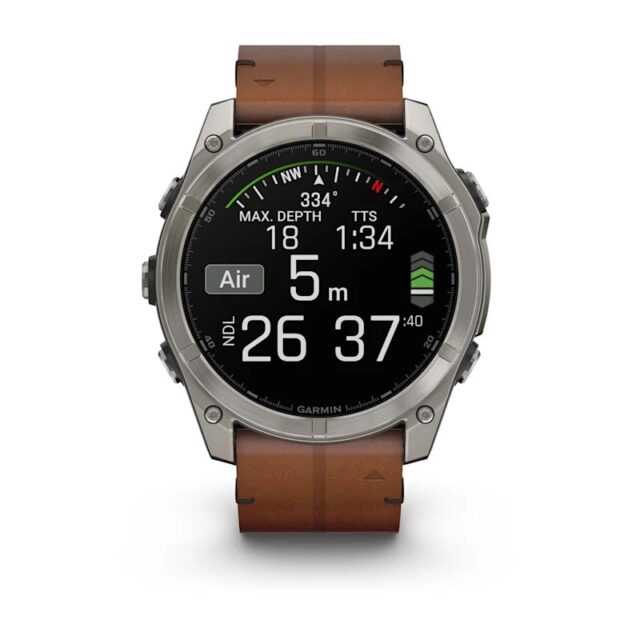 Garmin Fenix 8 3.56 cm (1.4 ) AMOLED 51 mm Digital 454 x 454 pixels Touchscreen Titanium Wi-Fi GPS (satellite) - imagine 6