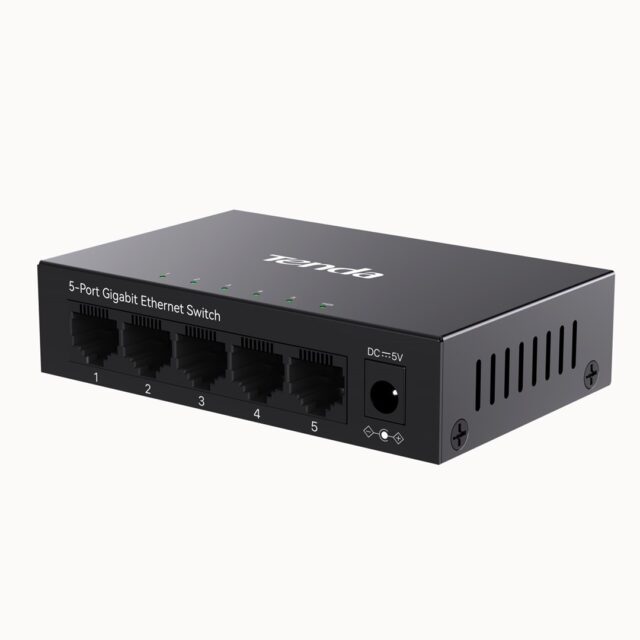 Tenda TEG1005M network switch Unmanaged L2 Gigabit Ethernet (10/100/1000) Black - imagine 6