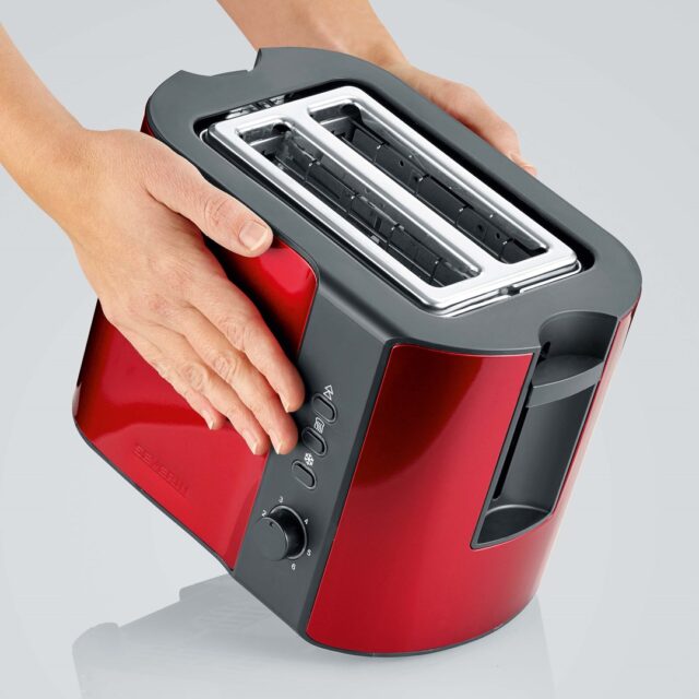 Severin AT 2217 toaster 2 slice(s) 800 W Metallic  Red - imagine 8