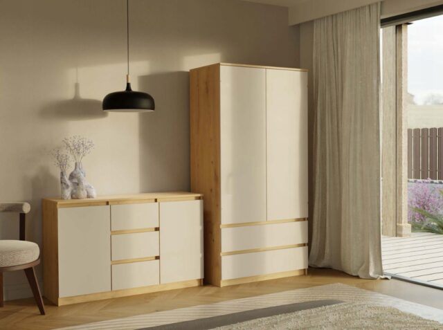 MALWA SS-90 wardrobe Artisan oak/cashmere - imagine 4