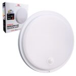 Maclean LED lamp with motion sensor  PIR sensor  white  10W  IP65  1000lm  neutral color  MCE525 W