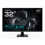 GIGABYTE GS32QA 32” QHD Gaming Monitor - 2560 x 1440  180Hz  1ms  300 cd/m2  FreeSync Premium  HDR Ready  HDMI 2.0  Displayport 1.4