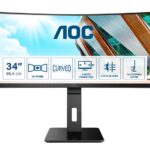 AOC P2 CU34P2A LED display 86.4 cm (34 ) 3440 x 1440 pixels Quad HD Black