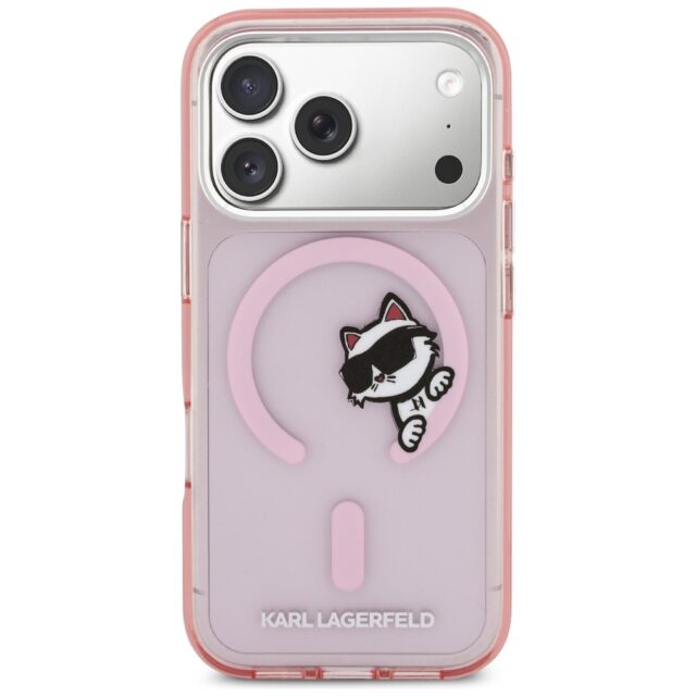 Etui Karl Lagerfeld IML Peekaboo MagSafe  do iPhone 17 Pro Max różowy - imagine 3